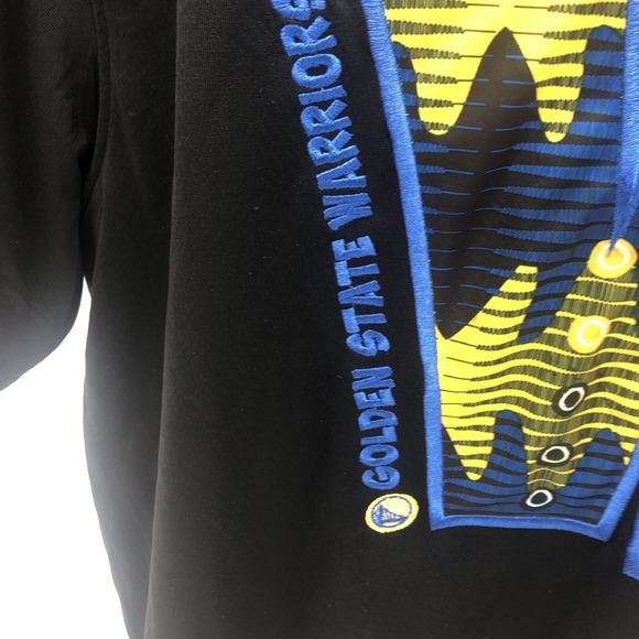 Golden State Warriors Two Hype Shirt NBALAB NBA Size Large Mens Black Embroidery - Picture 3 of 16